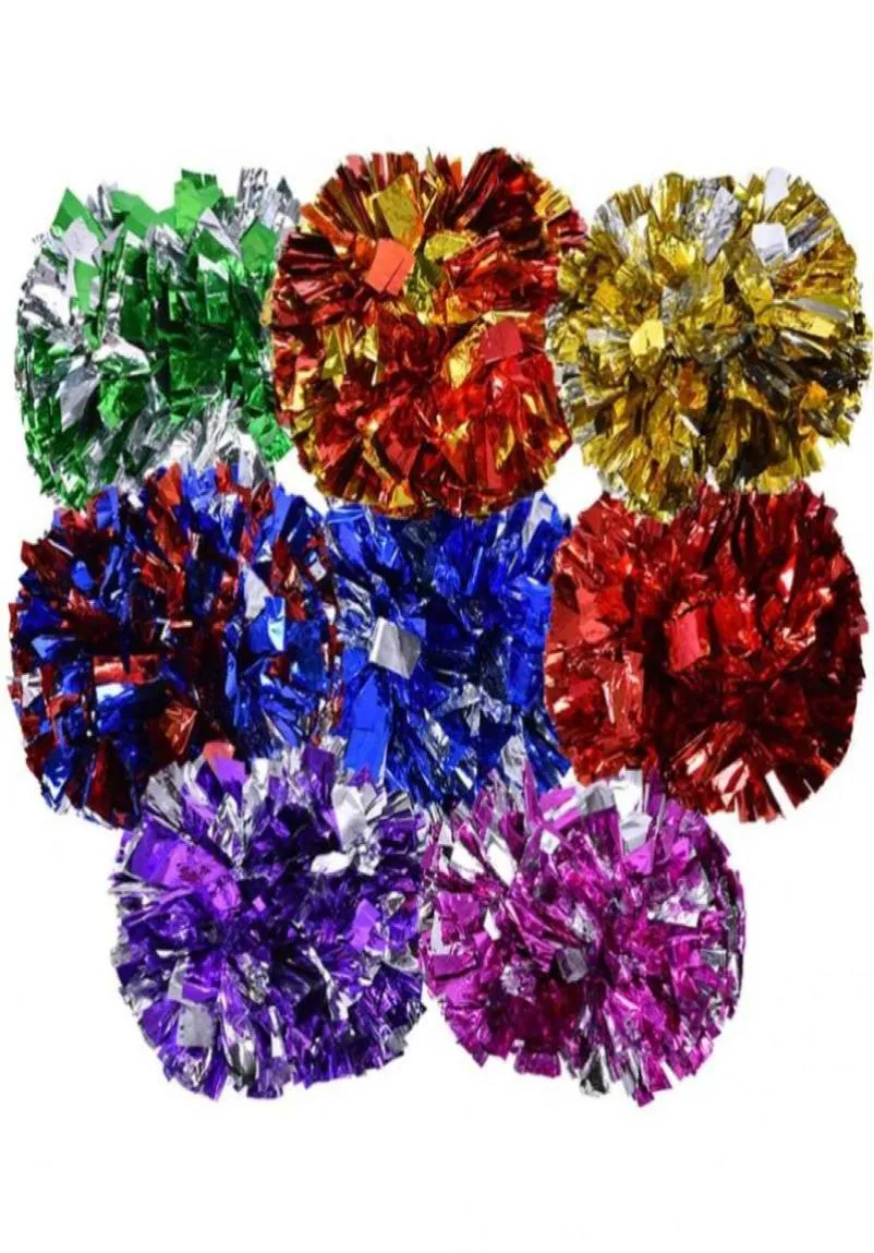 1 par de pulseira colorida de cheerleader, pompons de ginástica para festa de dança, escola, esportes, competição, equipamento de recreação 8684271