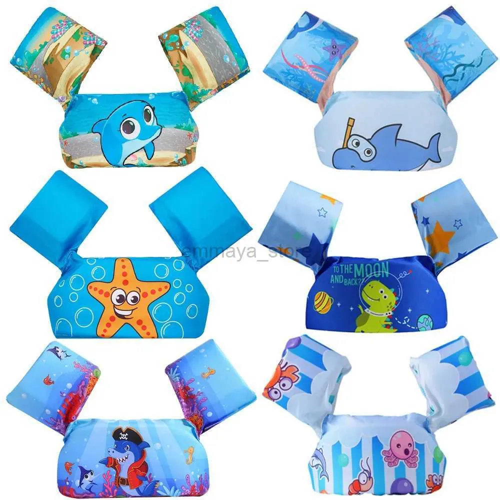 Gilet de sauvetage bouée bébé flaque d'eau pull mousse dessin animé enfant bras anneaux gilet de flottabilité vêtement de flottant enfants sécurité gilets de sauvetage bouée de bain pour enfants 240122