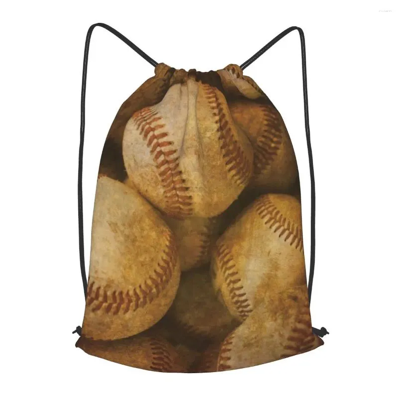 Torby na zakupy Baseball Backgorund Temat sportowy sportowy plecak Mężczyzn na siłownię trening fitness Bag wiązany joga dla kobiet