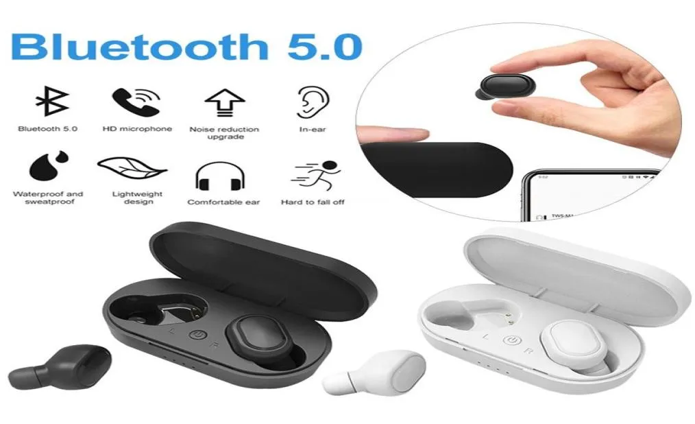 Buller avbokande hörlurar M1 TWS inear Stereo Sport Bluetooth 50 Stereo Wireless Earpenon Earpure med Retail Box1484864