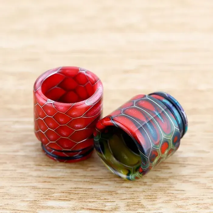 Newest 810 Drip Tips Snake Epoxy Resin Wide Bore Vaping Mouthpiece For 8 10 Thread TFV8 TFV12 Electronic Tank Atomizer Driptip