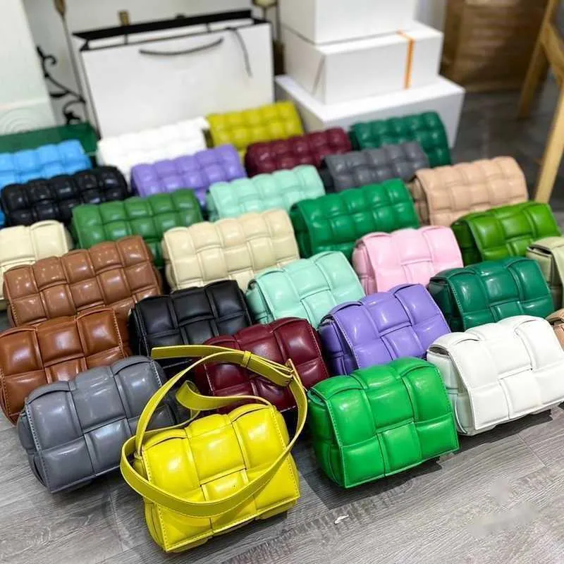 Leather Handbags Bvbag Designer White Bag Women Woven Shoulder Luxury Bags Candy Color Tote Lady Messenger Purse