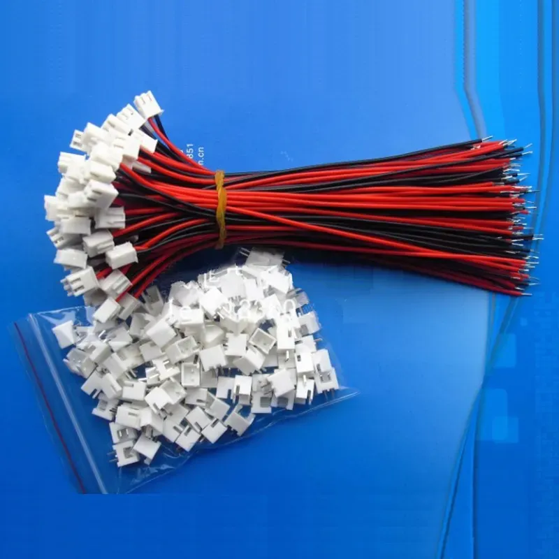 卸売100セットピッチ2ピンワイヤコネクタ15cmマルチカラーケーブル
