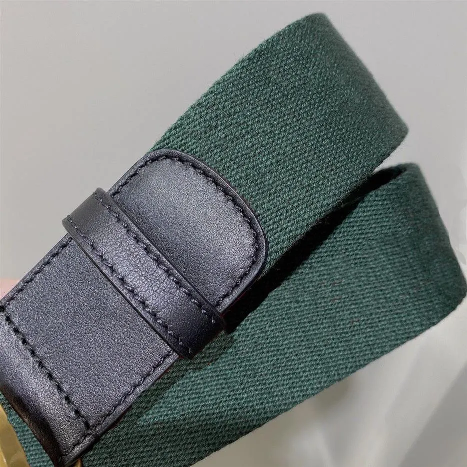 Fashion Quality Green Blue Web avec des femmes en cuir noir avec boîte Men de mode Men de mode classique Gol Silver Buckle Belt Men Designe199k