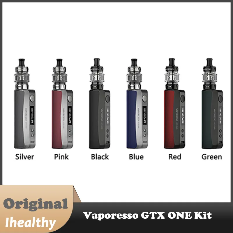 Kit Vaporesso GTX ONE d'origine batterie 2000 mAh intégrée avec réservoir GTX 3 ml 18 prend en charge les bobines GTX 0,6 oohm 0,8 ohm 1,2 ohm