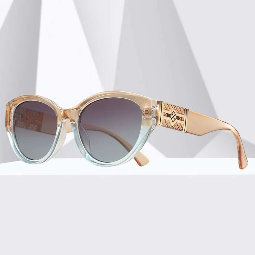 Novos óculos de sol, nova moda estilo olho de gato óculos de sol sensoriais premium proteção UV feminina