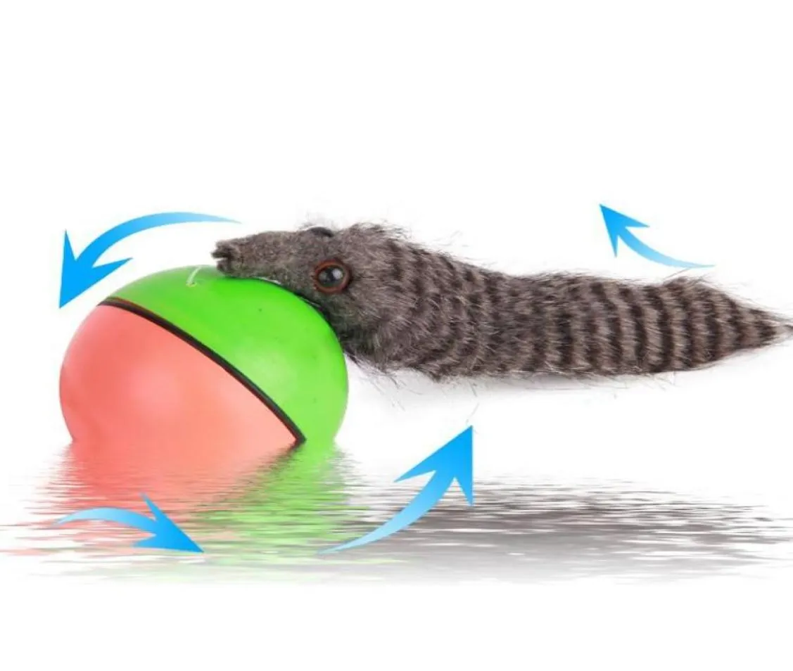 New Pet Weasel Funny Motorized Rolling Ball Appears Jump Moving Alive Toy beaver Chases Ball Electronic Pets IC6543117672