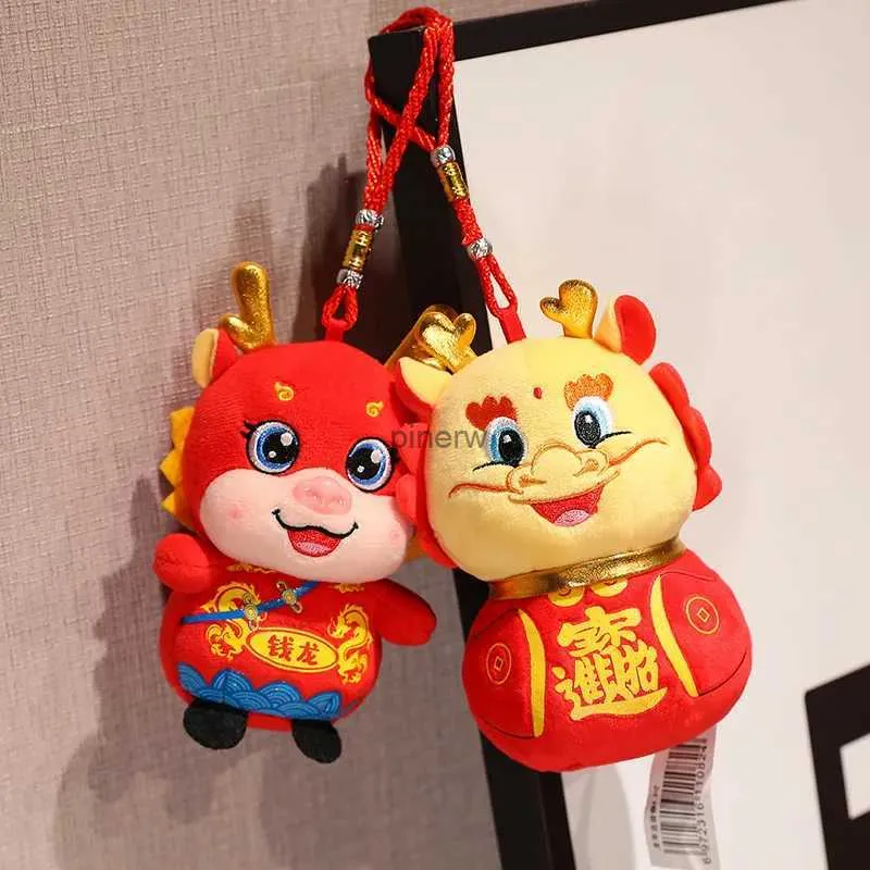 Bonecas de pelúcia 2024 ano novo chinês zodíaco dragão brinquedo de pelúcia coelho mascote boneca de pelúcia travesseiro recheado para crianças presente de ano novo
