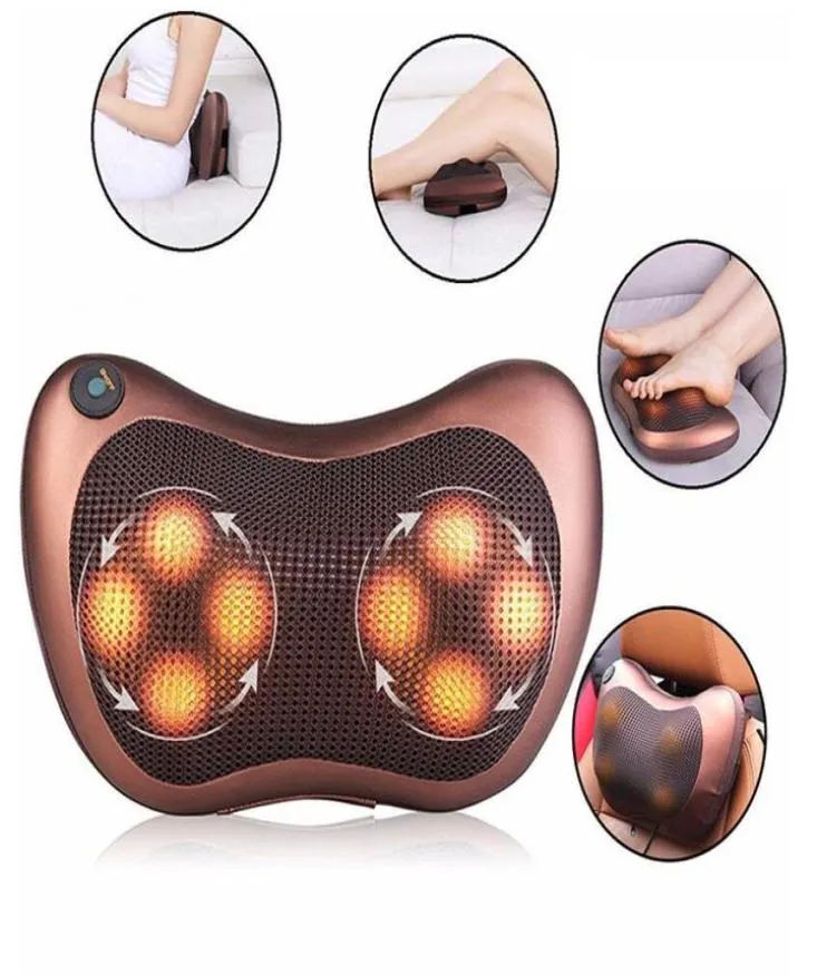 Body Massager Pillow Electric Infrared Heating Kneading Neck Shoulder Back Body Massage Pillow Car Home Dualuse Massager3910412