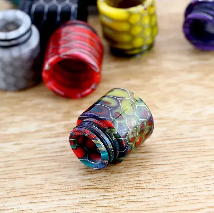 Newest 810 Drip Tips Snake Epoxy Resin Wide Bore Vaping Mouthpiece For 8 10 Thread TFV8 TFV12 Electronic Tank Atomizer Driptip