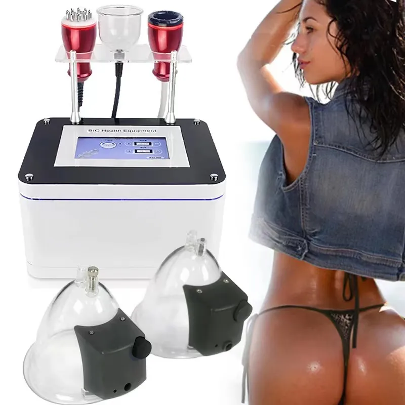 3 in 1 breast enlargement cupping vacuum therapy vibration micro current led red light physio breast tighten machine