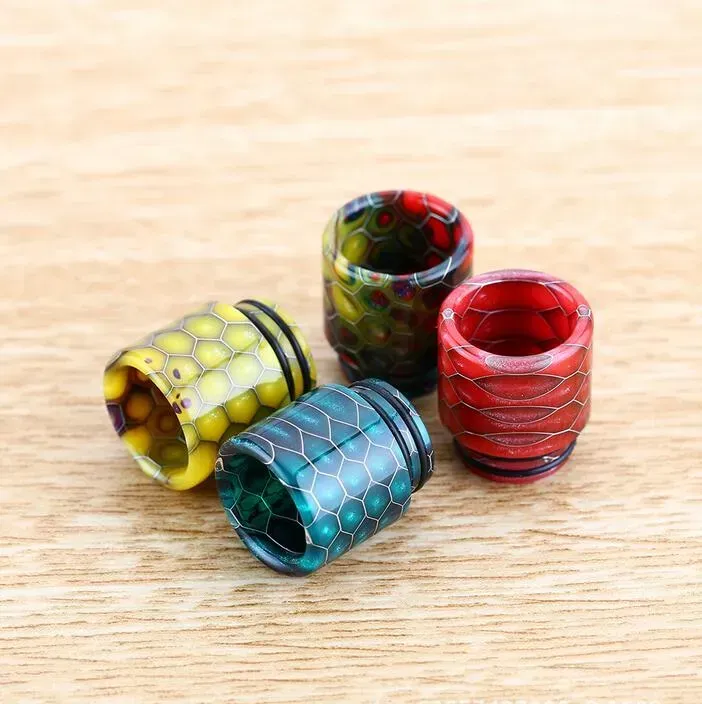 Newest 810 Drip Tips Snake Epoxy Resin Wide Bore Vaping Mouthpiece For 8 10 Thread TFV8 TFV12 Electronic Tank Atomizer Driptip