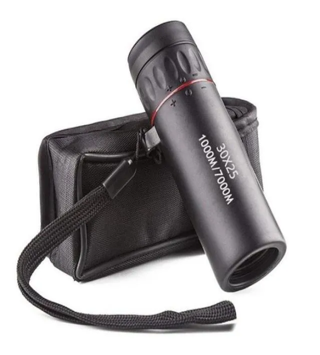 Mini telescópio de foco portátil 30x25 HD Monocular Óptico Baixa Visão Noturna À Prova D 'Água Zoomable 10X Scope para Viagens Camping8470698