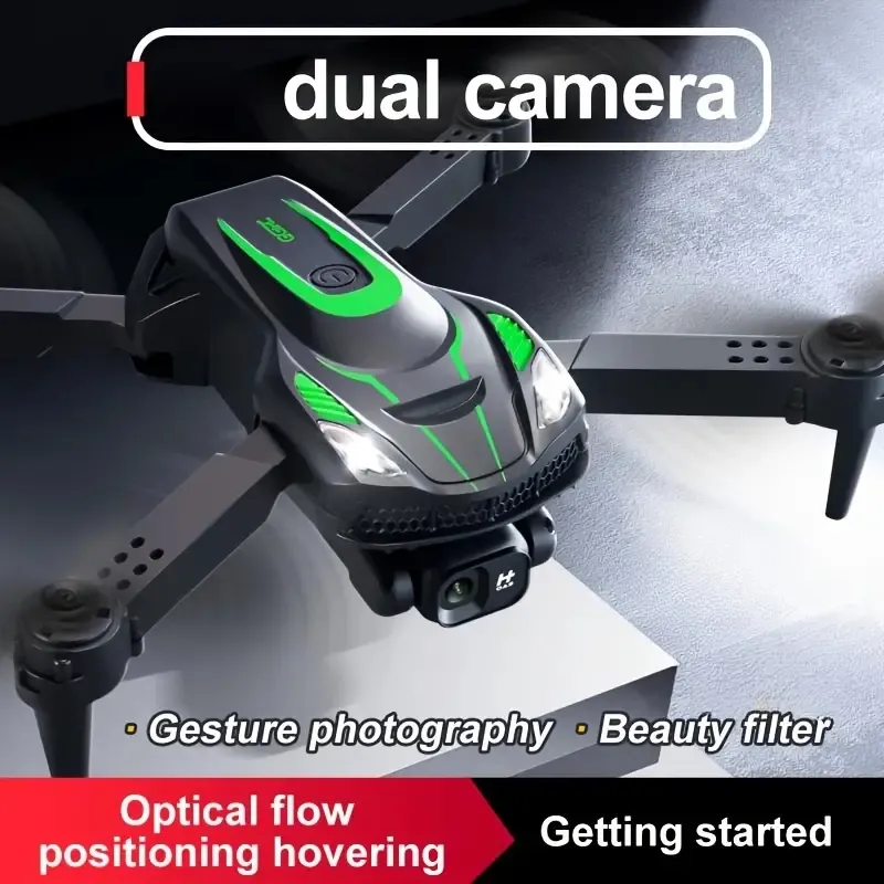 Drone S28, drone de câmera dupla de alta definição, bateria de 20 minutos, decolagem e pouso com um clique, pairar em altura fixa, controle de reconhecimento de gestos, (3 baterias).