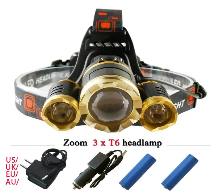 3 XM L T6 led headlamp headlight 9000 lumens led head lamp camp hike emergency light fishing outdoor equipment7488204