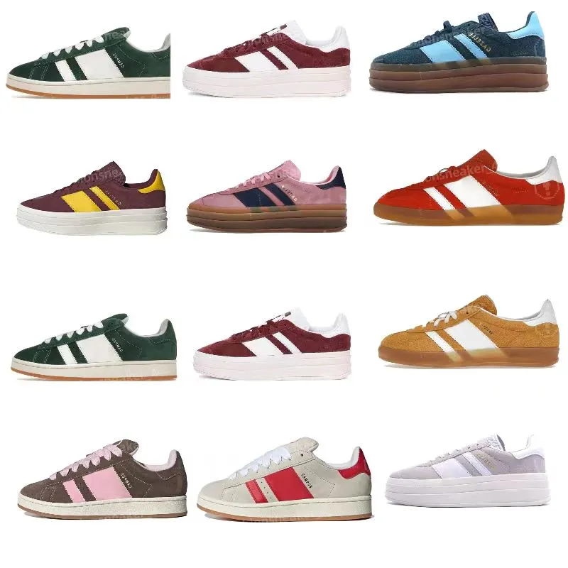 campussko gazelle designer skor kvinnor campus sport sneakers casual skor lyx designer skor grå svart mörkgrön moln under vit valentiner tränare