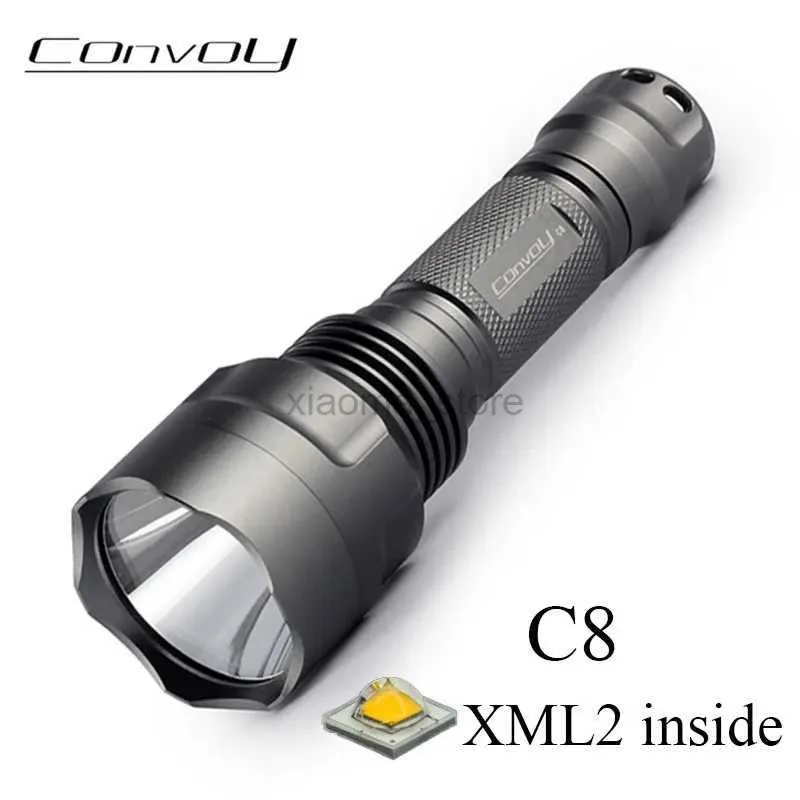 Ficklampor Convoy C8 XM-L2 T6 U2 LED-ficklampan Lantera Flash Light Tactical Torch Camp Lamp Police Work Light Camping Bike Lantern 240122