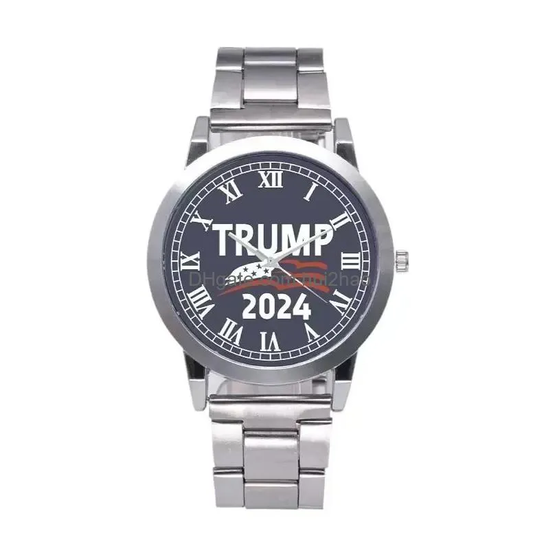 14 styles trump 2024 wrist watch party favor donald retro men quartz watches