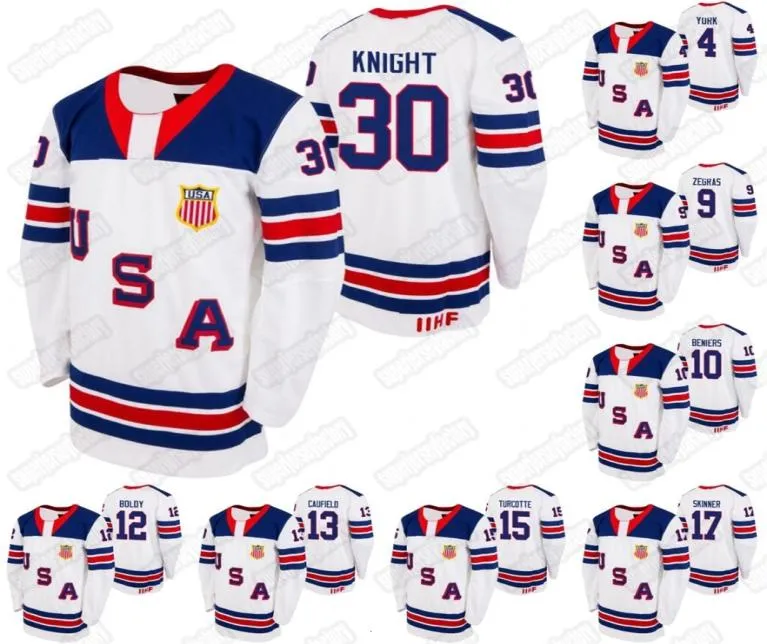 A3740 ABD 2021 IIHF WJC Gold Winner Jersey Spencer Knight Hunter Skinner Alex Turcotte Cole Caufield Matthew Boldy Matthew Beniers8714156