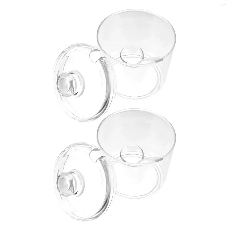 Ensembles de vaisselle 2pcs Condiment Jar Cuillères Bouteille Clear Assaisonnement Pots Shaker Distributeur pour Cuisine Restaurant