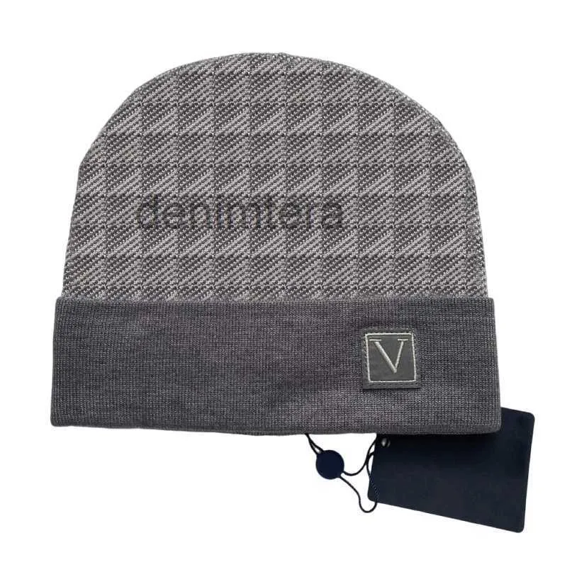 Atacado Designer Gorros Homens e Mulheres Beanie Outono / Inverno Térmico Knit Letter Hat Ski Marca Bonnet Alta Qualidade Xadrez Crânio Caps Luxo Quente Cap 2Q3T