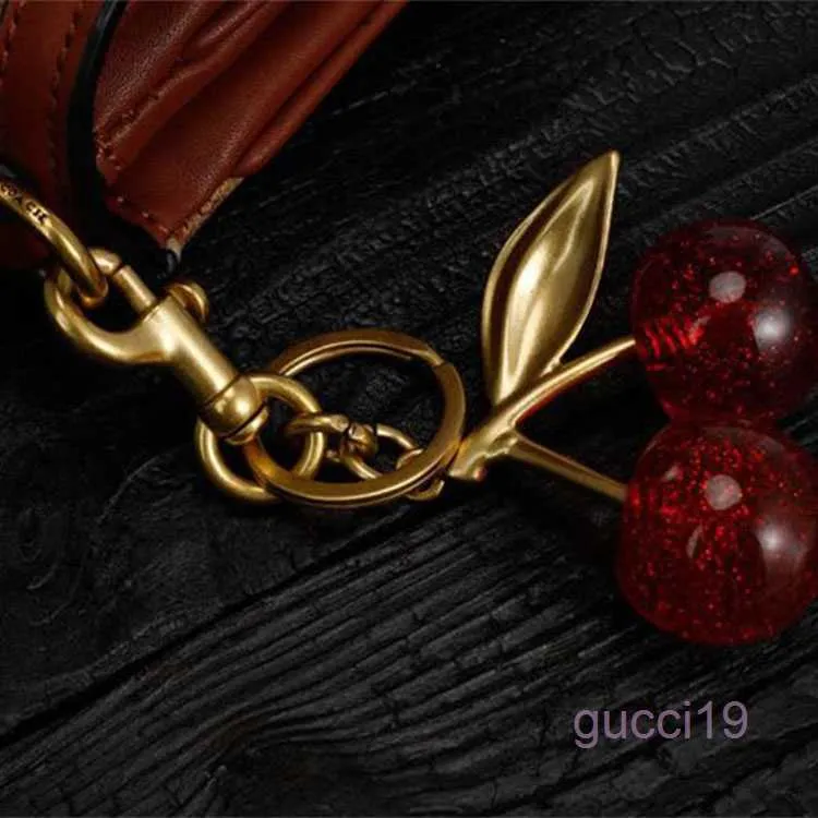 Keychain Crystal Cherry Styles Red Color Women Girls Bag Car Pendant Fashion Accessories Fruit Handbag Decoration 8U53 8U53 61DZ