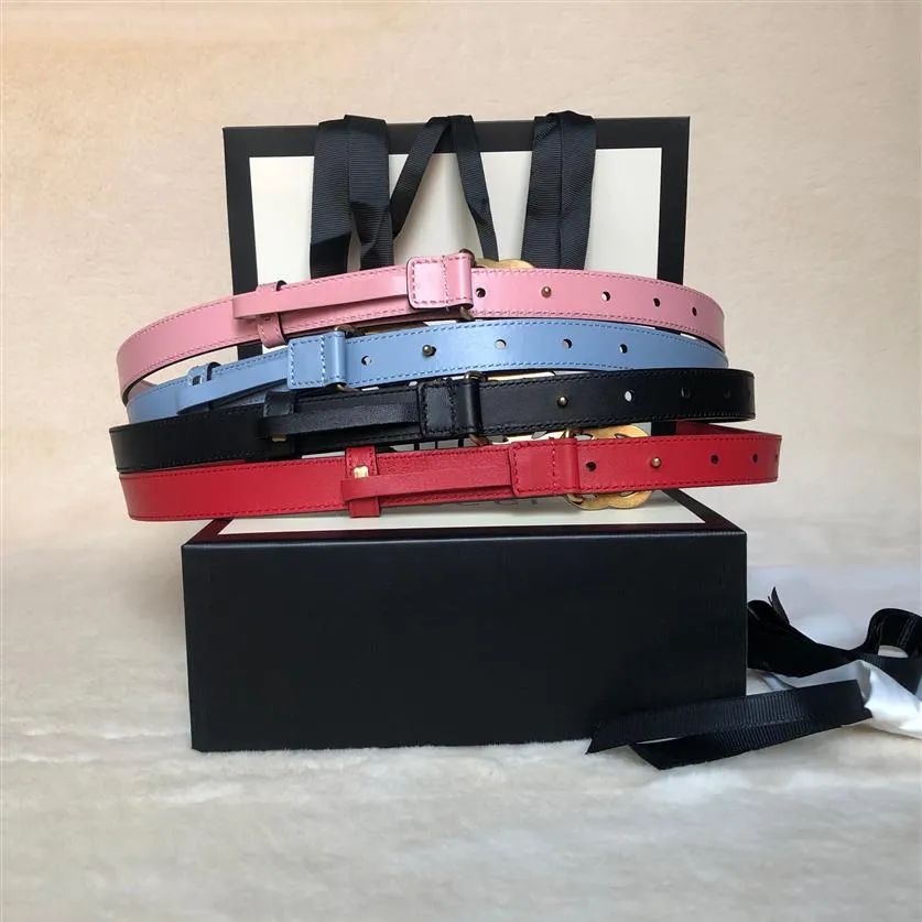 New quality colors 2 0 cm widths genuine leather women belt with box women waistband women gold silver pearl buckle belts1933