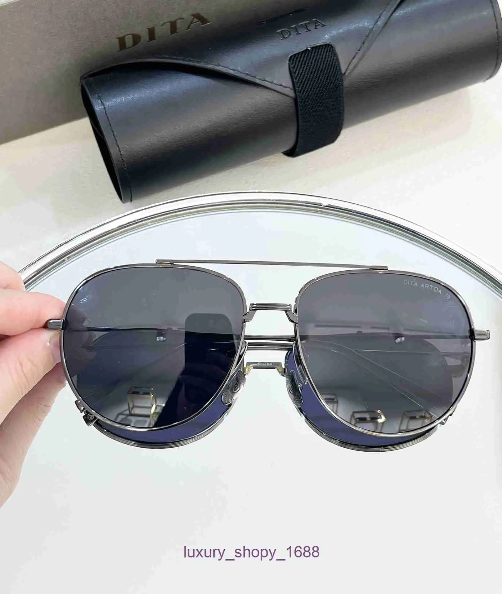 Designer Fashion zonnebrillen voor dames en heren online winkel DITA Topkwaliteit ARTOA-79-serie zonnebrillen in metalen veld MODEL: DTS161 met originele doos RIVE