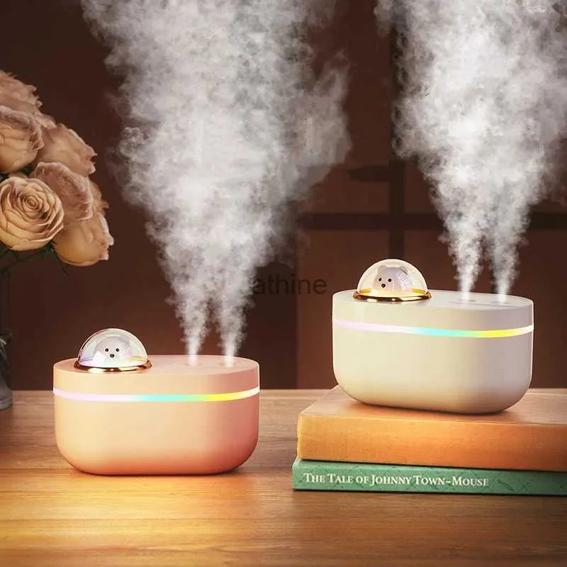 Humidifiers Portable Wireless Air Humidifier USB Electric Essential Oil Diffuser with Colorful LED Light Home Room Aroma Fragrance Purifier YQ240122