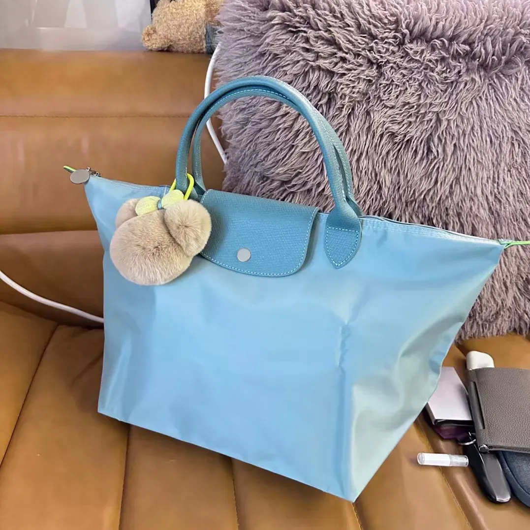 Дизайнерская сумка-тоут Longchammp зеркального качества, роскошная женская сумка выходного дня, пельмени, пляжные сумки, мужской нейлоновый кожаный клатч, через плечо