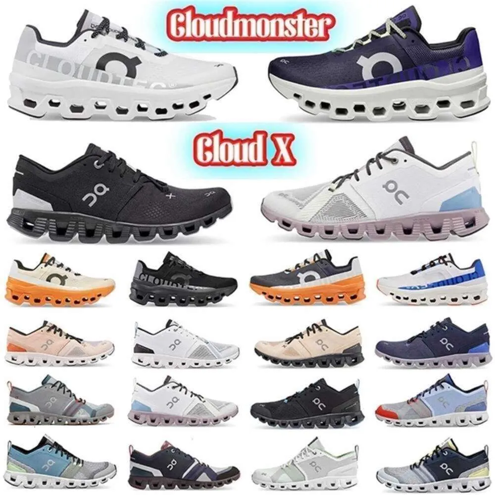 Chaussures de qualité supérieure Cloudmonster sur chaussures hommes femmes sur monstre x 3 Shif baskets de créateurs légères non teintées entraînement blanc et entraîneurs elliptiques hommes