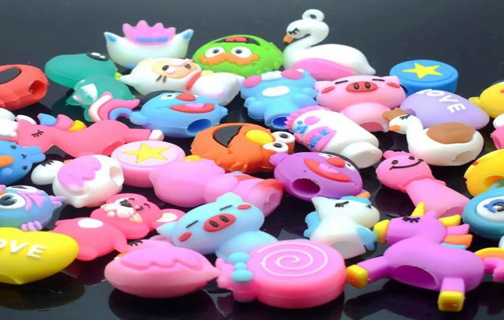 Silicone Cartoon Cute Pen Sleeve Cap Toy Protective Case Stylus Caps Antiscratch Nib Skin Head Cover Holder 05192622952