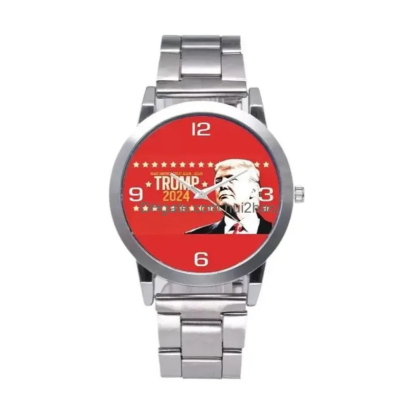 14 styles trump 2024 wrist watch party favor donald retro men quartz watches