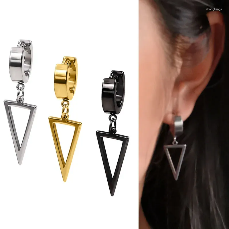 Dangle Earrings Dangling Triangle Huggie Hoop Earring Punk Jewelry Gift Drop