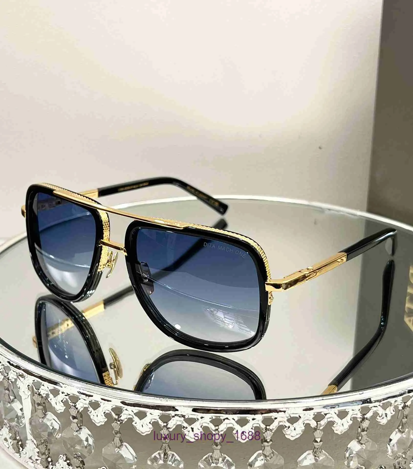 Designer Fashion Solglasögon för kvinnor och män online-butik Dita Frog Mirror Titanium Frame Model: DRX-2030 med Box L7UL