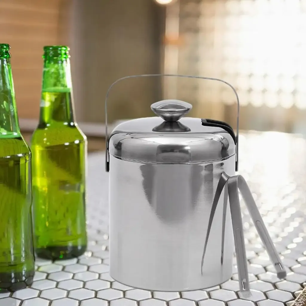 Stainless Steel Ice Bucket with Lid And Wine