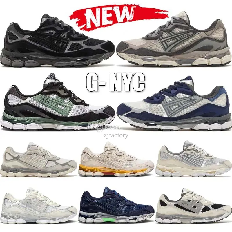 Top Gel NYC Marathon Laufschuhe 2023 Designer Oatmeal Concrete Navy Steel Obsidian Grey Cream White Black Ivy Outdoor Trail Sneakers Größe 36-45