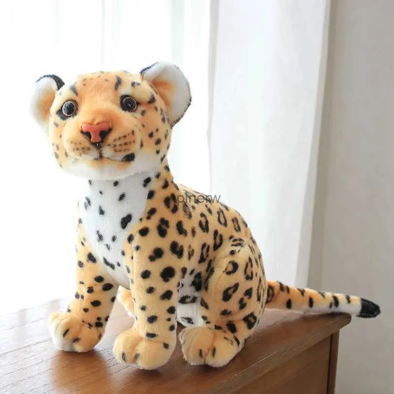 Poupées en peluche léopard réaliste, jouets en peluche doux, Animal sauvage, panthère des neiges, oreiller de tigre blanc, cadeau d'anniversaire pour enfants