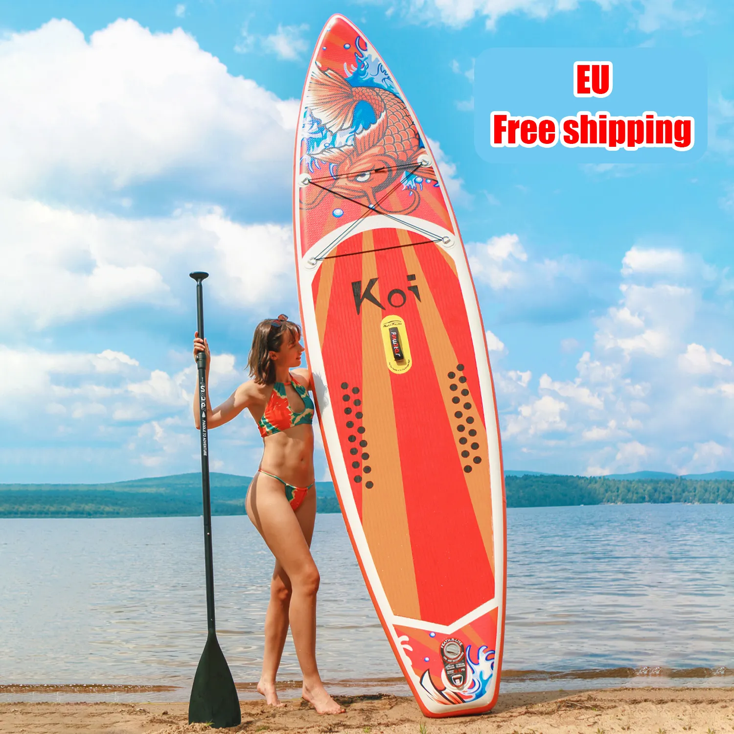 Placa de surfista Funwater Stand Up Paddle Board Inflável Sup Australia Warehouse Wakeboard Waterplay Surfing Sport Yoga Koi Paddleboard Softboard Water Sports