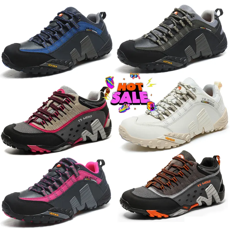 رجال المشي لمسافات طويلة أحذية Mesh Mountain Climbing Sports Rubber Rubber Sole Training Mens أحذية رياضية غير قابلة للانزلاق مقاومة للارتداء 39-45