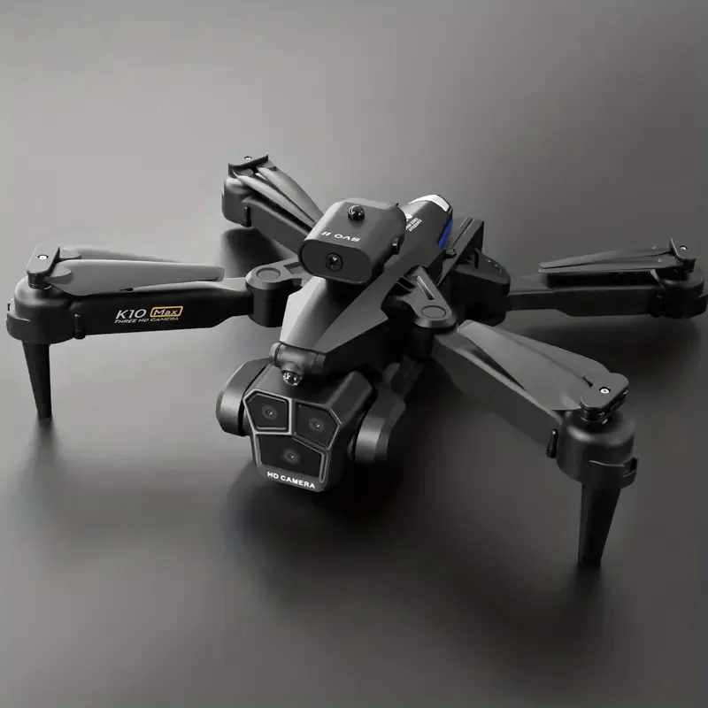 Zangão K10 MAX, HD três câmeras, obstáculo profissional para evitar, fotografia aérea fluxo óptico quadcopter sem escova UAV