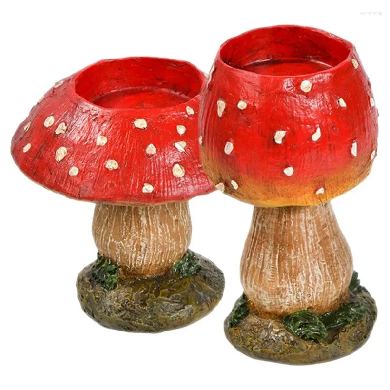 Portacandele 2 pezzi Decor Portafunghi Candeliere Barattolo artigianale Tealight Tavolo decorativo per feste