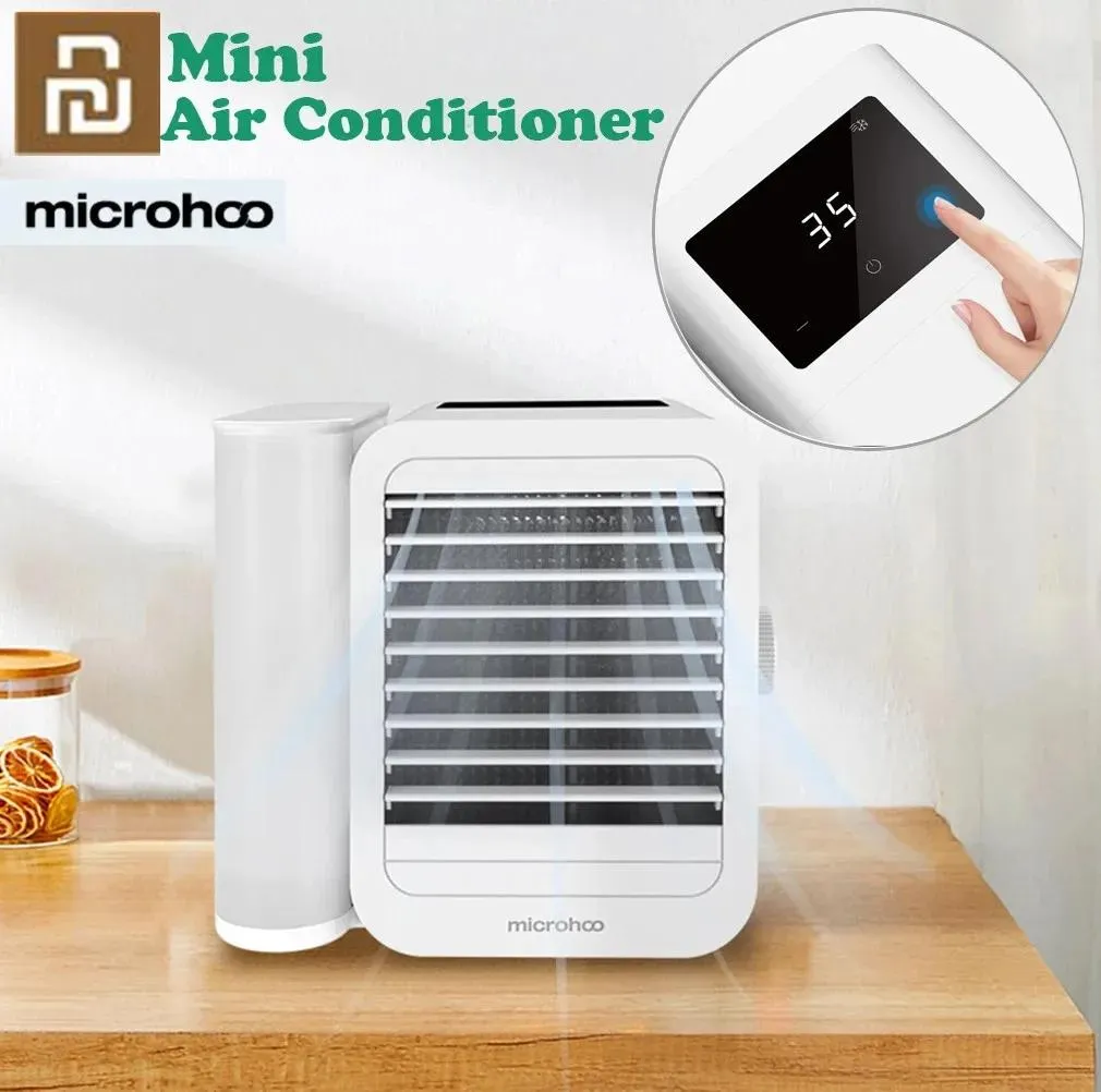 Fans YouPin Microhoo Mini Air Conditioner Fan Personlig bärbar USB Air Cooler Ventilator Bladlös fläktkonditionering för hemmet