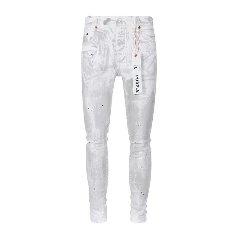 Мужские джинсы High Street, модные брендовые осенне-зимние новые белые джинсы AMR, мужские эластичные облегающие брюки на небольшую ногу
