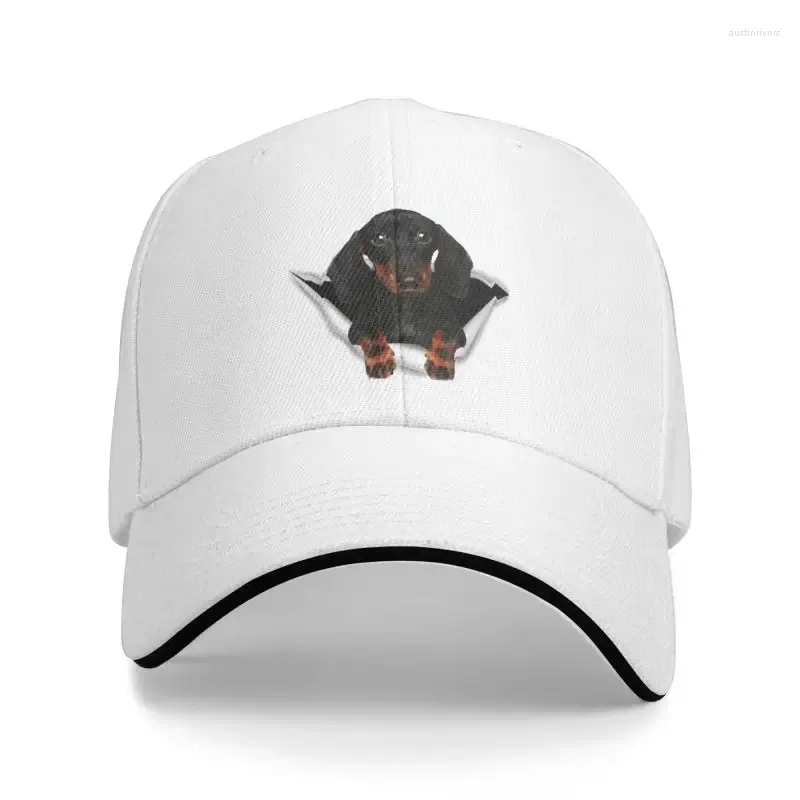 Ball Caps Cool Dachshund Dog Baseball Cap Men Women Personalized Adjustable Adult Badger Sausage Wiener Dad Hat Outdoor