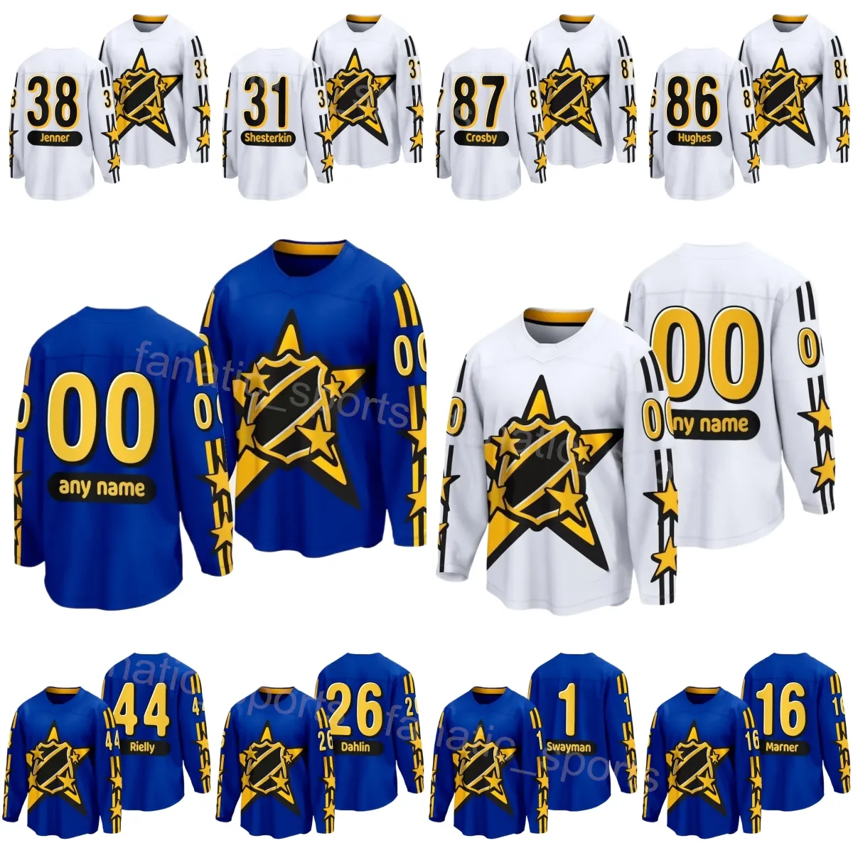 Hockey 2024 All-Star 20 Sebastian Aho Jerseys 38 Boone Jenner 93 Alex DeBrincat 72 Sergei Bobrovsky 88 David Pastrnak 1 Jeremy Swayman 26 Rasmus Dahlin Purple White