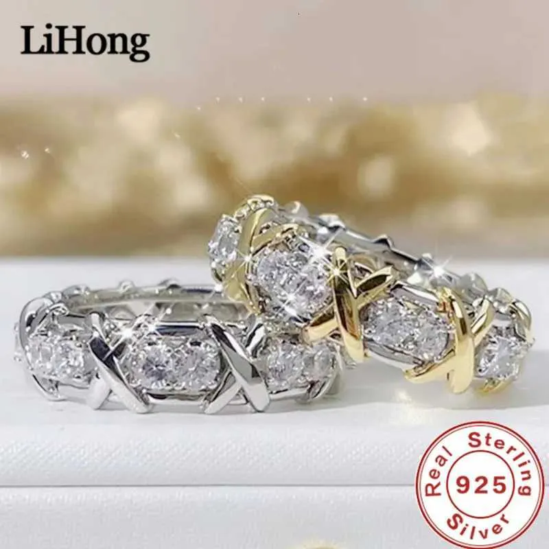 Luxuriöser Ring aus 925er-Sterlingsilber mit AAA-Zirkon-Kristall für eine Frau, Verlobungsschmuck, Geschenk, 2 Farbauswahl