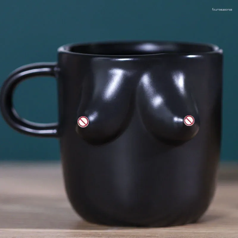 Mugs Ins Creative Chest Ceramic Mug Personality Interesting Coffee Cup Human Body Art Water Girlfriends Gift Home