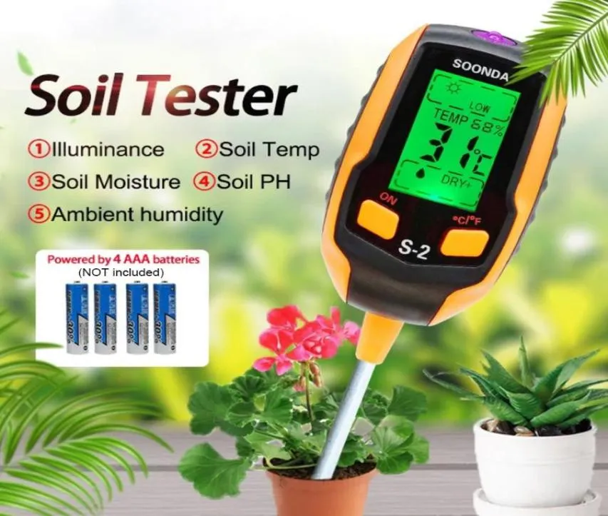 Метры 5в1 тестер почвы Многофункциональный детектор Измеритель влажности PH Температура SoilAmbient6963083