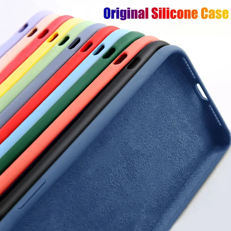 Custodia di silicone liquido Orign Orign Orign Orign Orign Orign per iPhone 11 12 14 15 Pro Max Case Mini Universal Silicone Mobile Phone Case